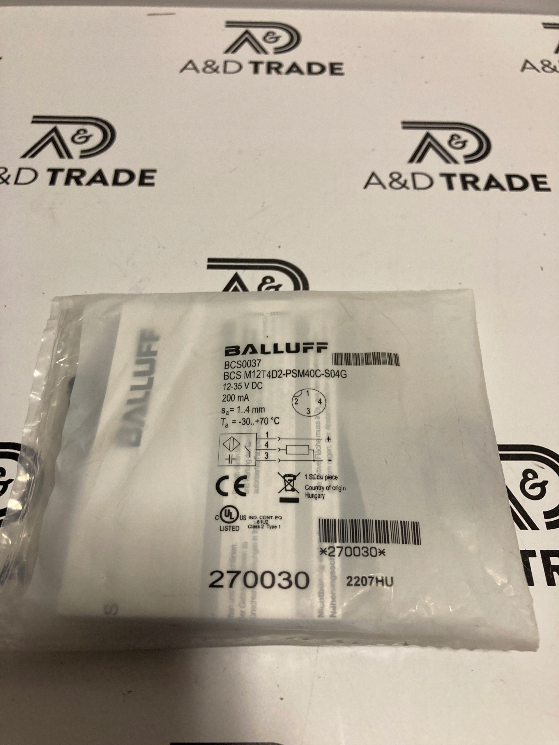 Balluff BCS0037 Capacitive Sensor — Sensores de proximidad e inductivos